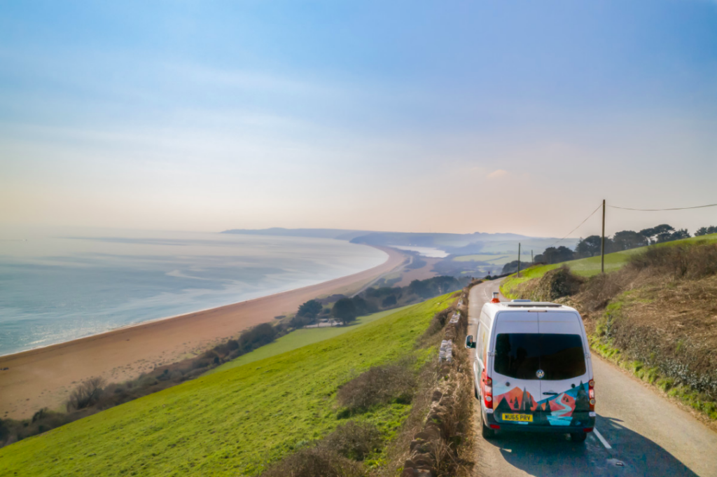 Campervan hitting the open road