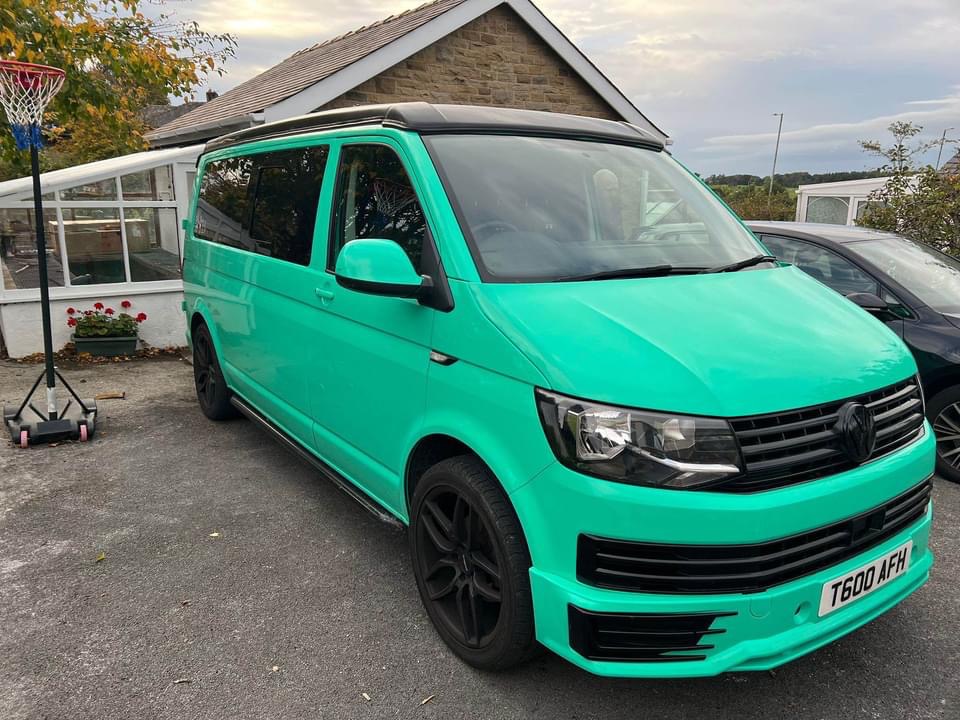 Volkswagen T6 4 berth campervan in Peppermint Green | Quirky Campers